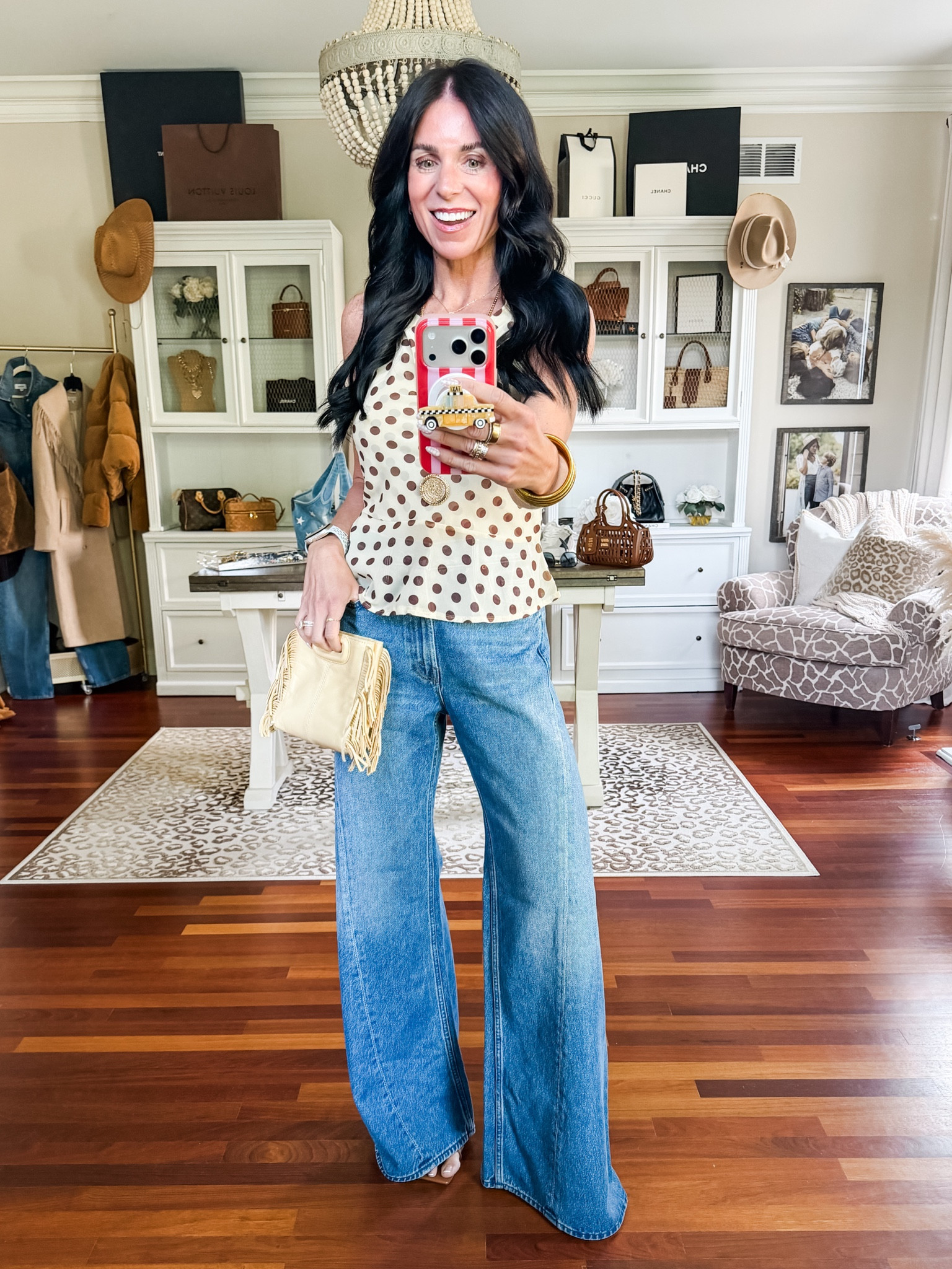 The cutest polkadot halter top and jeans for a date night!
Small top
25 jeans 

#LTKootd #LTKSeasonal