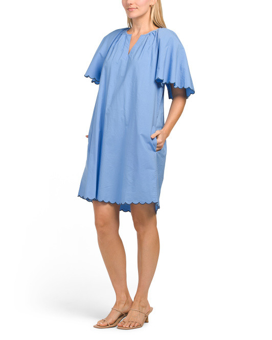 Harbor Scalloped Hem Mini Dress | TJ Maxx