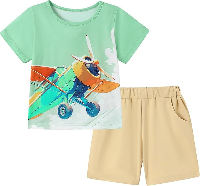 ZOEREA Toddler Boy Clothes Kids Summer Short Sleeve T-Shirt and Shorts Outfit 2 Piece Sweatsuit C... | Amazon (US)