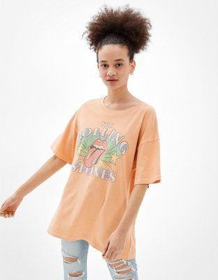 AE Oversized Rolling Stones Graphic Tee | American Eagle Outfitters (US & CA)