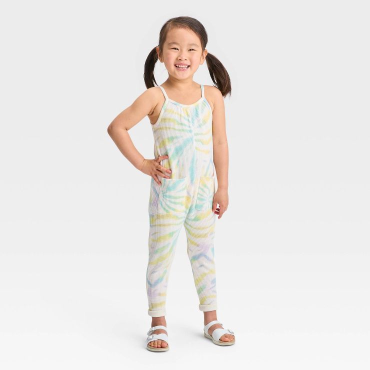 Grayson Mini Toddler Girls' Tie-Dye Thermal Sleeveless Jumpsuit | Target