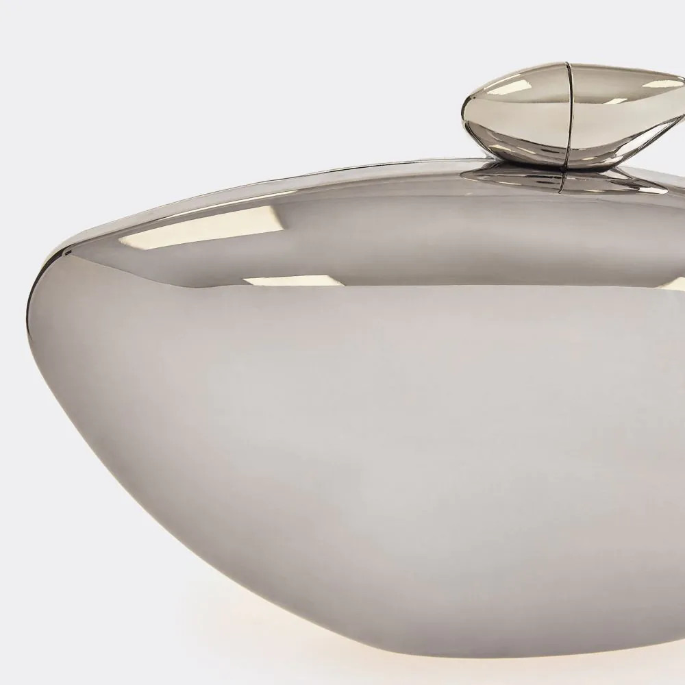 Studio Asymmetric Shaped Clutch Bag In Silver | EGO (UK)