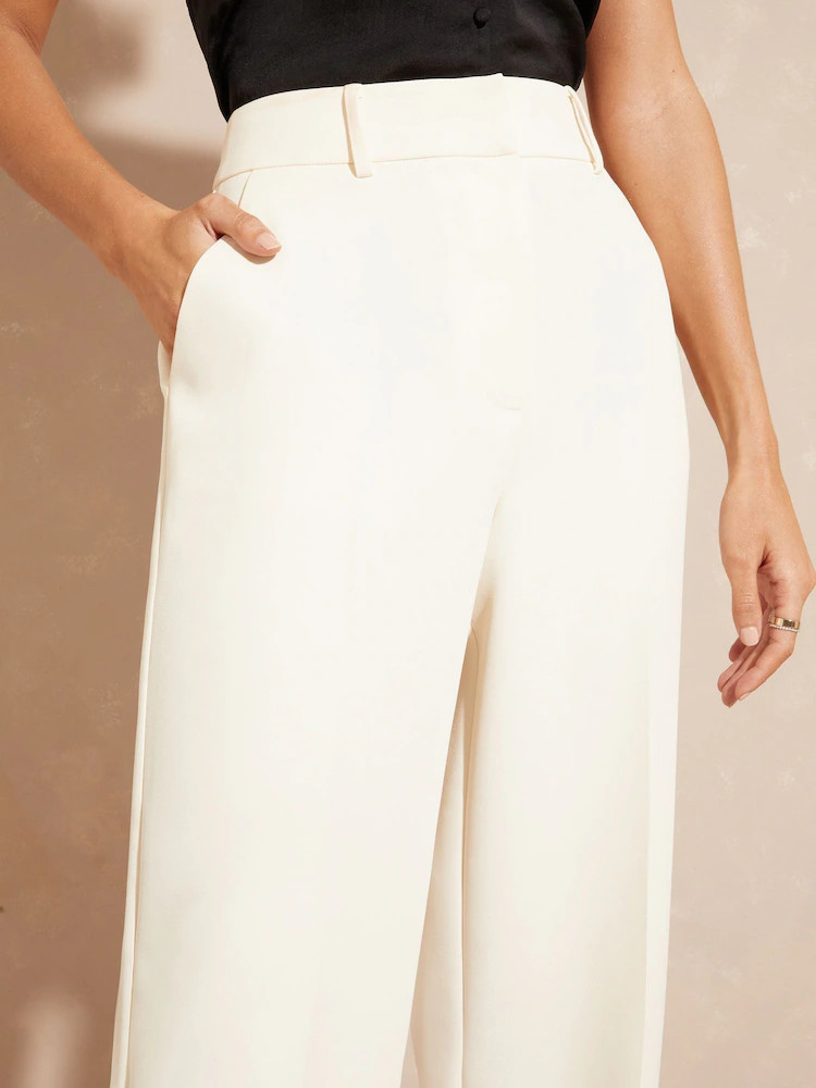 Love & Roses Ivory Wide Leg Trousers | Next US