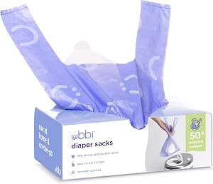Ubbi Disposable Nappy Sacks, Lavender Scented, Easy-To-Tie Tabs, Durable, Thick Baby Nappy Dispos... | Amazon (UK)