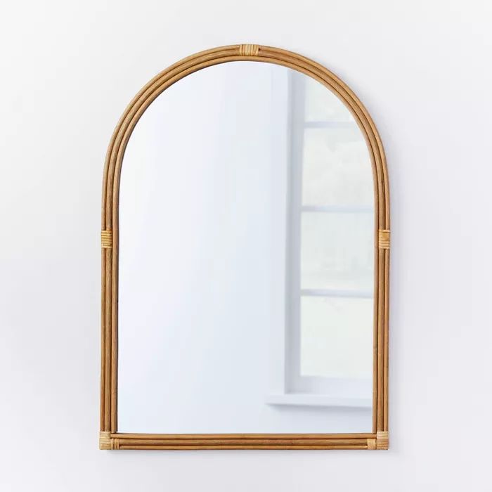 24&#34; x 34&#34; Rattan Arched Wall Mirror - Threshold&#8482; designed with Studio McGee | Target