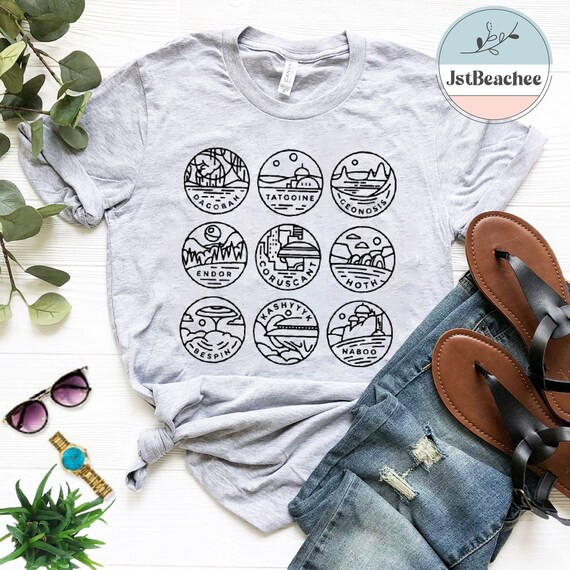 Star Wars Planets Simple Shirt Star Wars Shirts Disney Star | Etsy | Etsy (US)