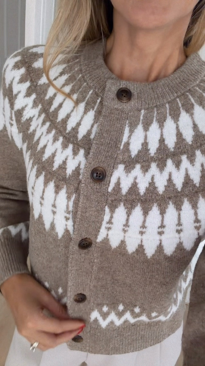 Such a beautiful cardigan sweater for fall! Love the color and the details , it’s so comfy and warm. Runs true to size, I’m wearing size small

#LTKU #LTKSeasonal #LTKootd