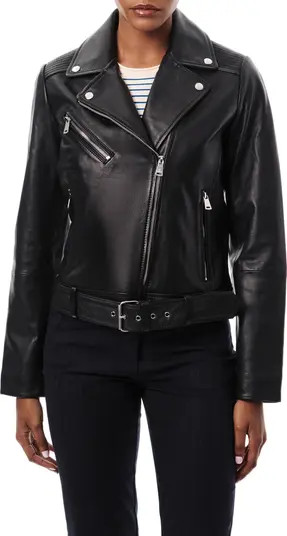 Crop Leather Moto Jacket | Nordstrom