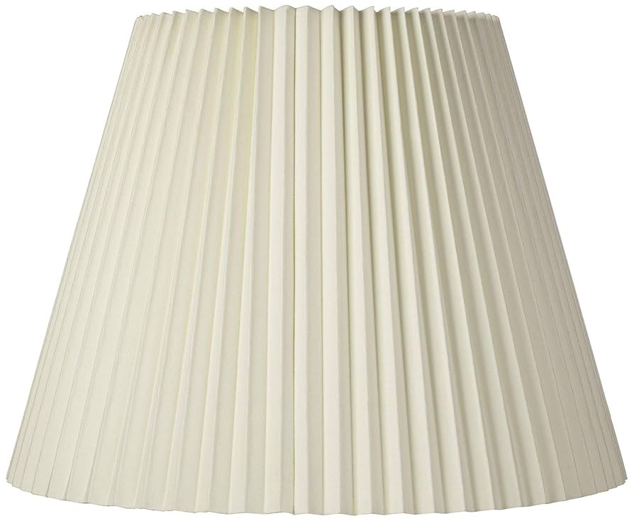 Ivory Pleated Large Lamp Shade 11" Top x 19" Bottom x 14.25" High x 14.5" Slant (Spider) Replacem... | Amazon (US)