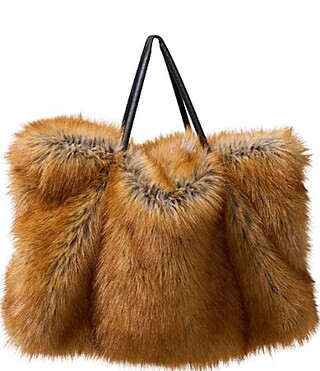 Azalea Wang Roxana Fox Faux Fur Tote Bag - Red Fox | Dillard's