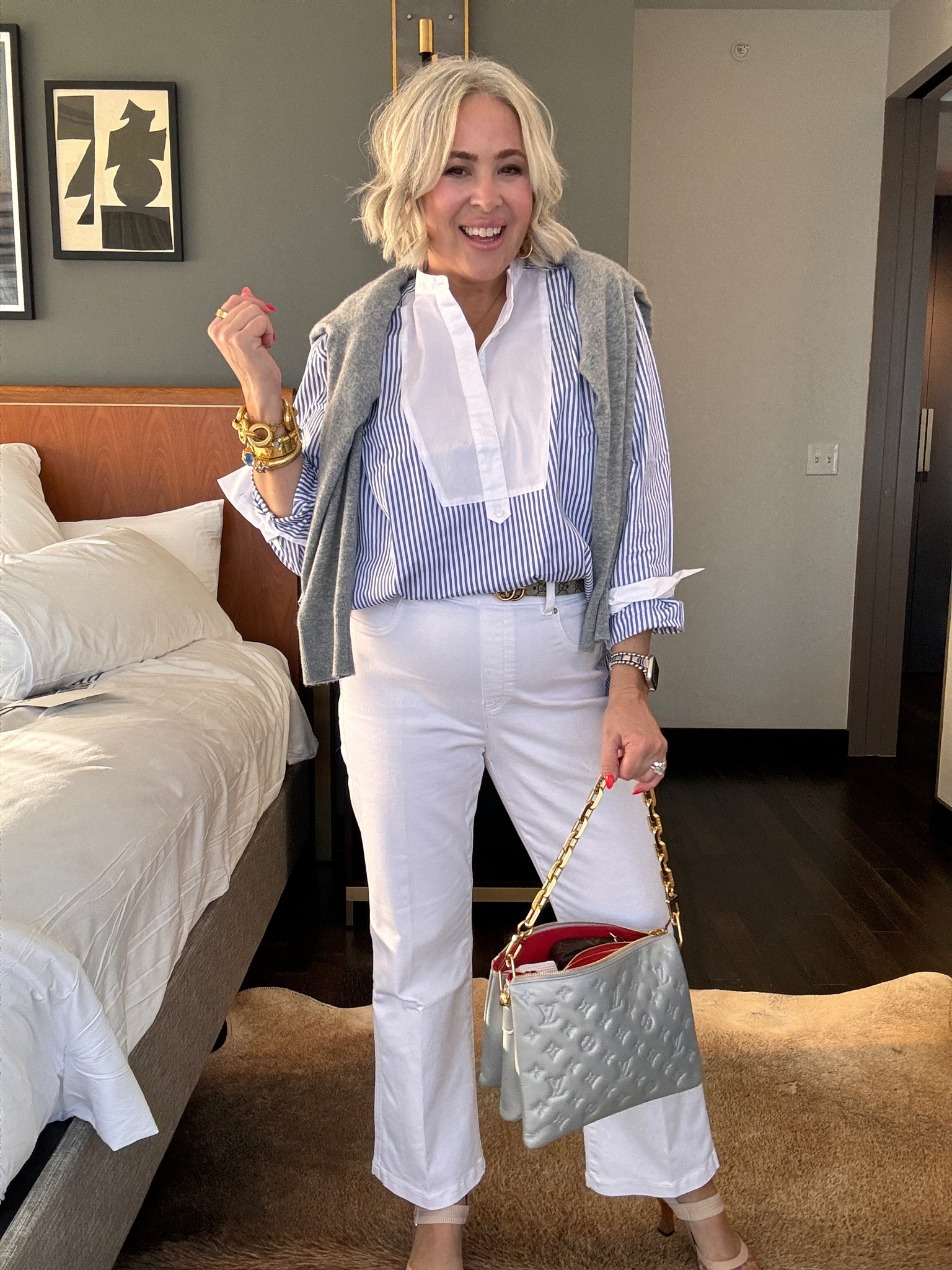 SPANX button up size large, paired with the cropped SPANX jeans. 
Code WANDAXSPANX saves 15% 


#LTKSeasonal #LTKFallSale #LTKOver40