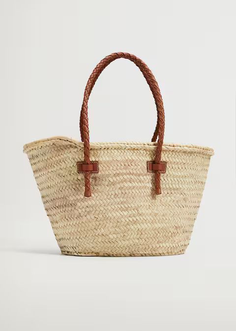Twisted straps basket bag | MANGO (US)