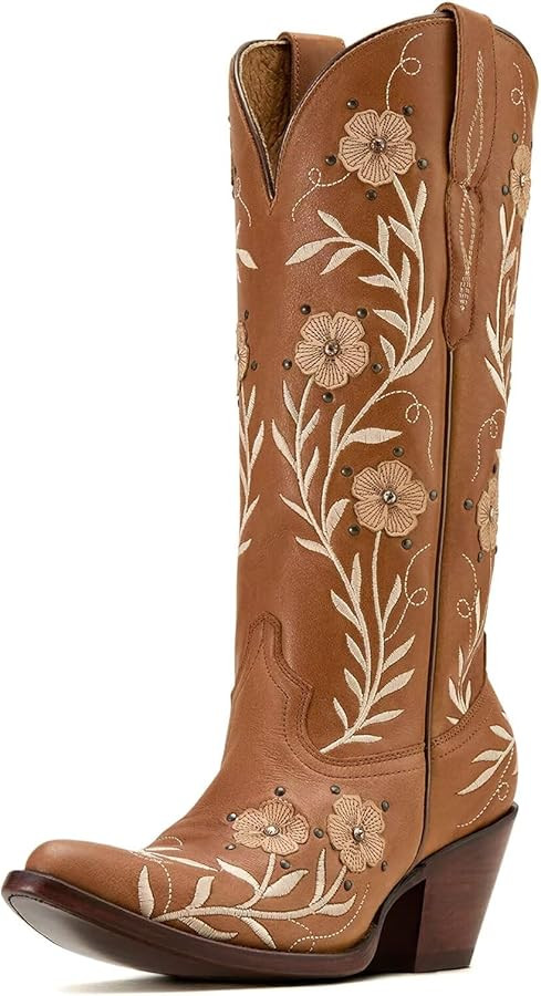 Agodor Cowboy Boots For Women Pearl Cowgirl Ladies Knee High Boots with Classic Embroidery Pointe... | Amazon (US)