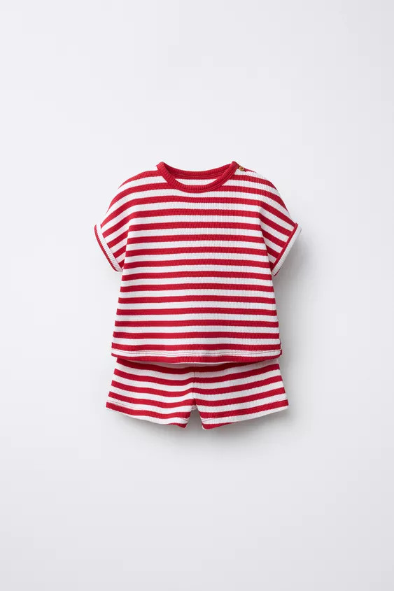 WAYAS WAFFLE SHIRT AND BERMUDA SET | Zara US