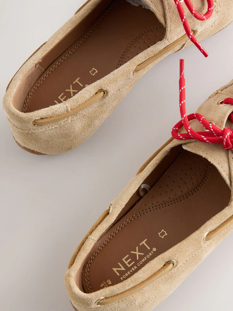 Sand Forever Comfort® Leather Charm Boat Shoes | Next US