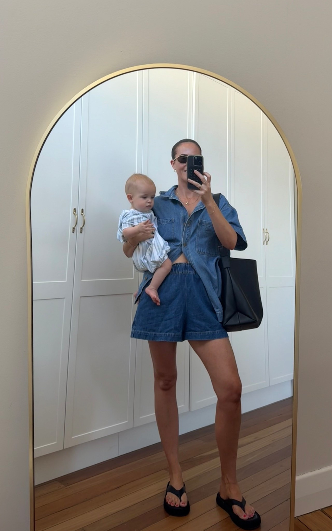 Shirt: old Kmart size 14
Shorts: best denim shorts that I live in - wearing size 12