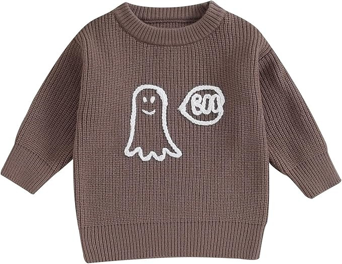 Kuriozud Toddler Baby Boy Girl Sweater Checkerboard Knit Crewneck Sweatshirt Soft Warm Fall Winte... | Amazon (US)