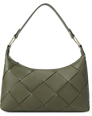 BOSTANTEN Woven Purses for Women Vegan Leather Hobo Bag Shoulder Handbags | Amazon (US)