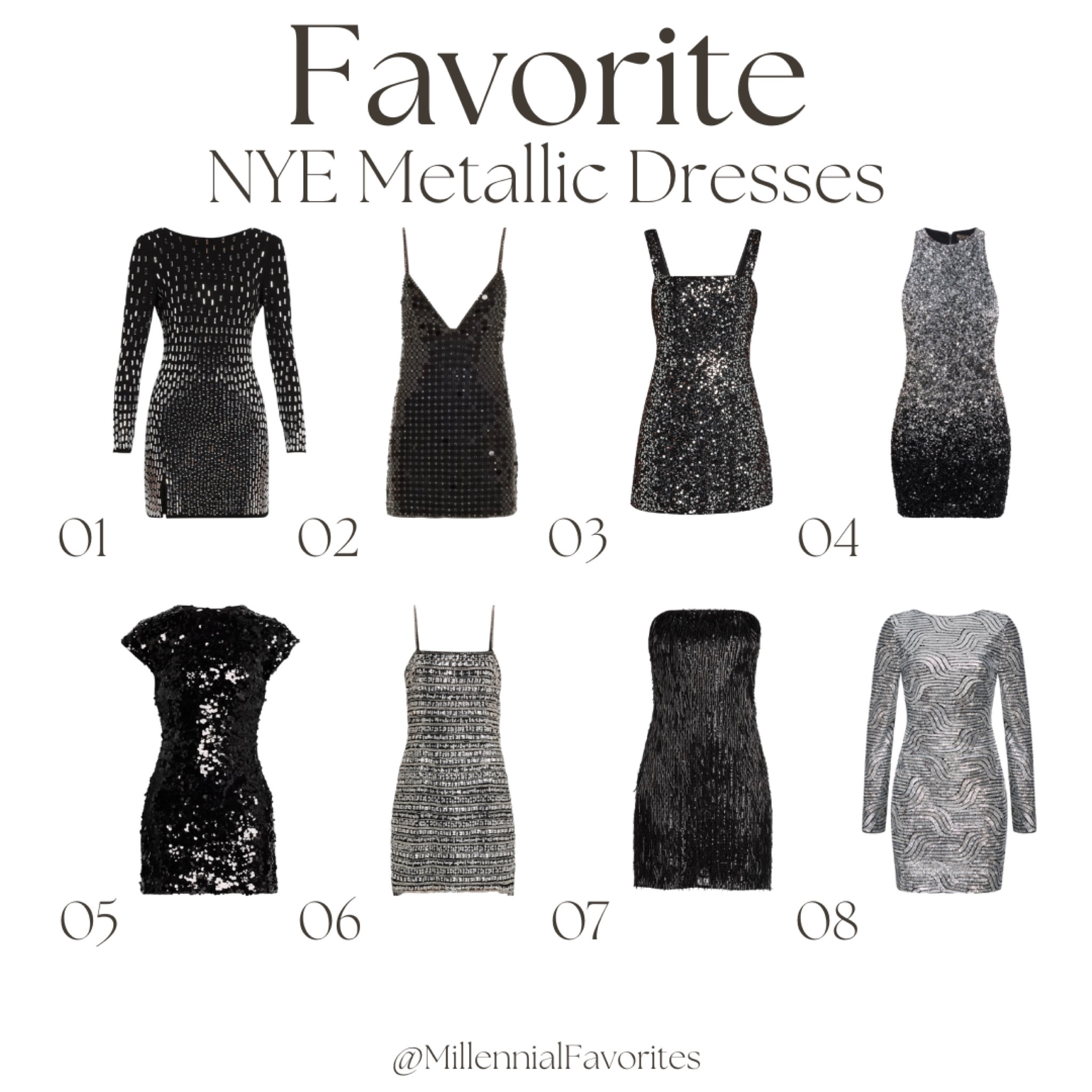 These are a few of my favorite New Years Eve metallic dresses! Which are you wearing to ring in the new year?

#LTKStyleTip #LTKSaleAlert #LTKParties