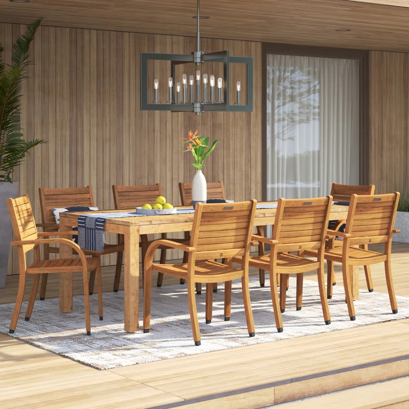 Anautica 8 - Person Rectangular Outdoor Dining Set | Wayfair North America