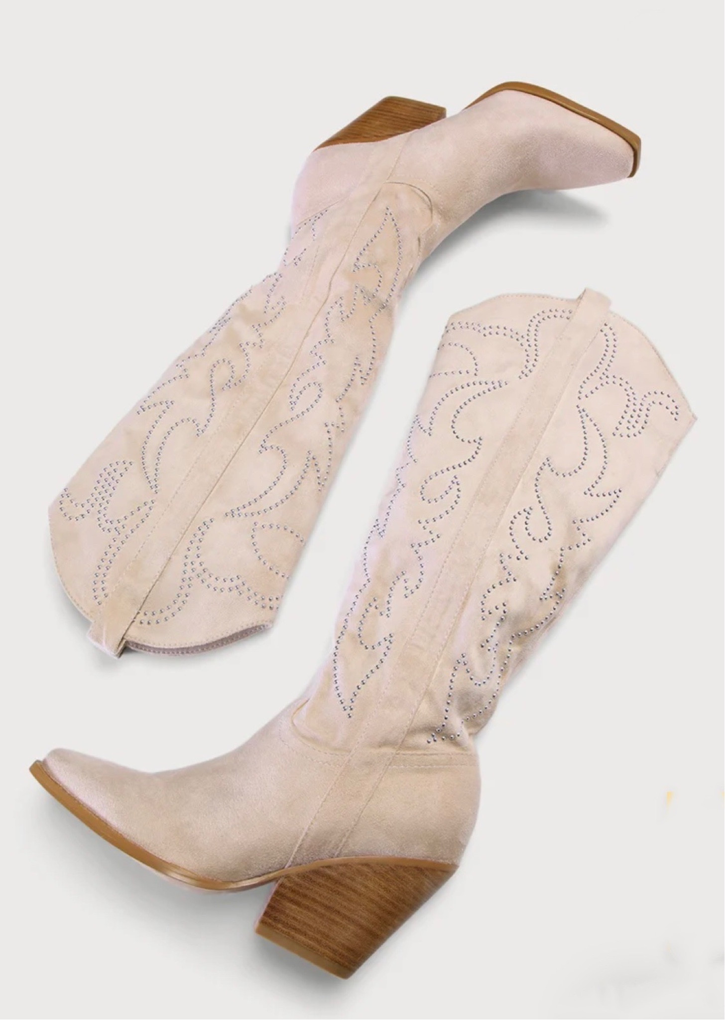 Western boots!  Beautiful bone color and sticking detail.

#LTKshoecrush #LTKitbag #LTKstyletip