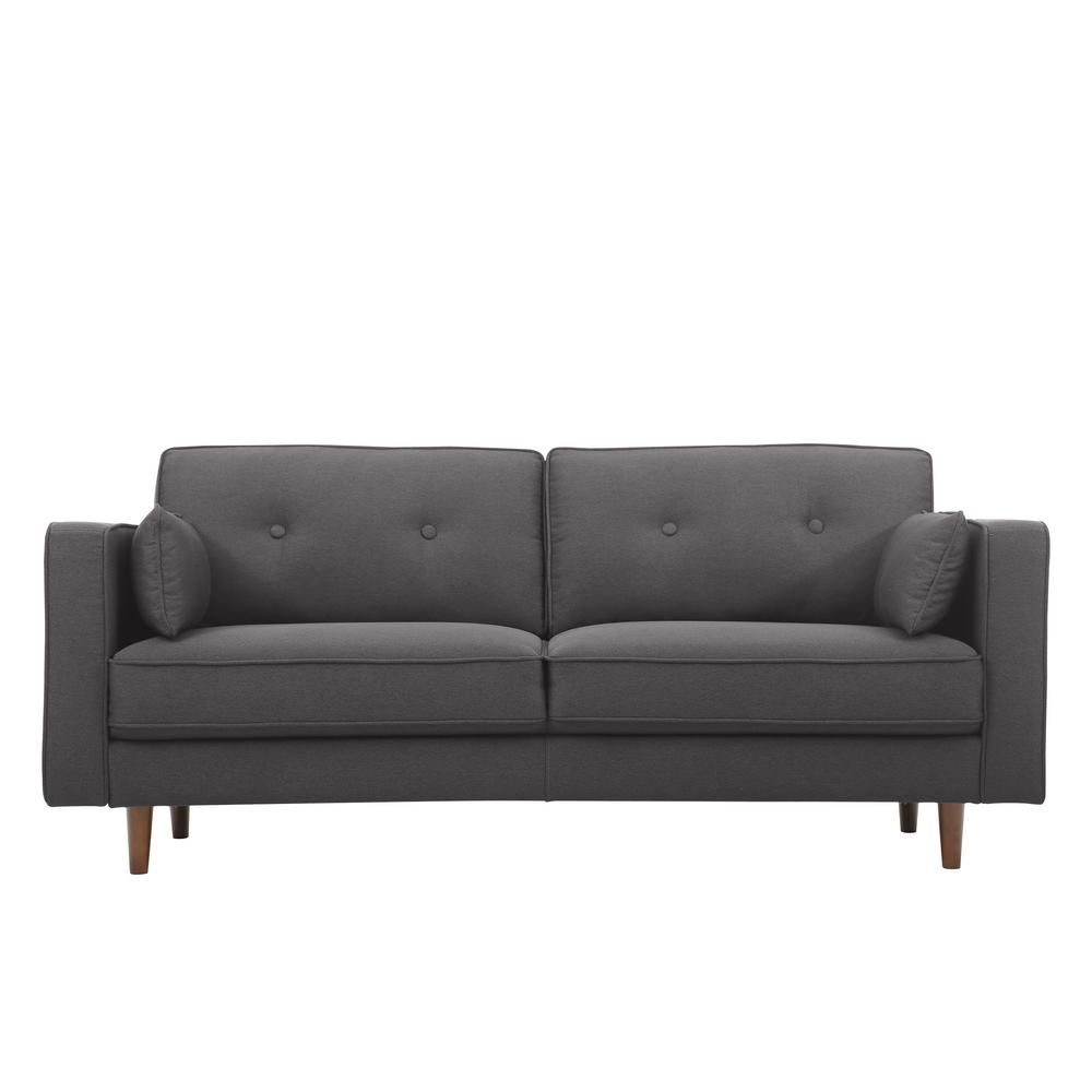 Lifestyle Solutions Tucson Mid Century Modern Sofa, Heather Grey | The Home Depot