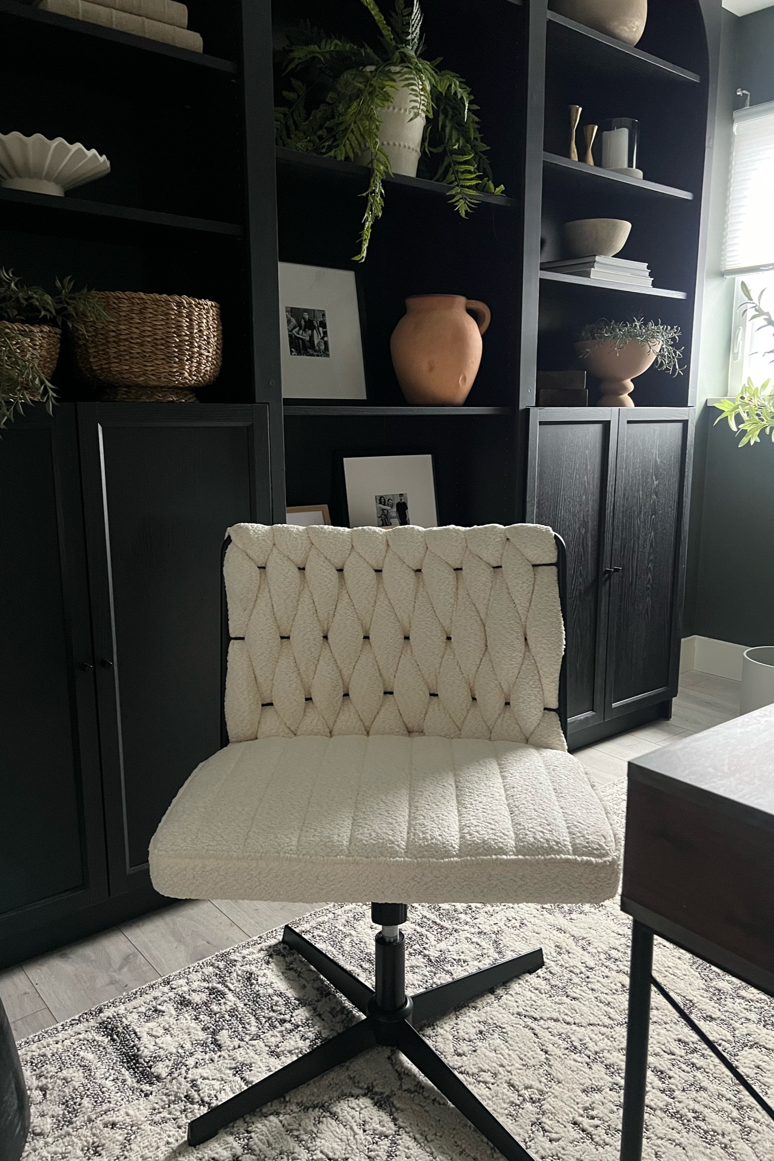 Loving my new office chair! It’s available in several colors, and with or without wheels! 
Moody office, work from home space 

#LTKhome