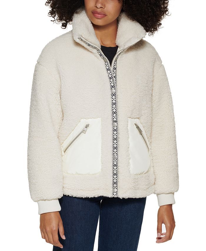 Levi's Printed-Placket Fleece Jacket & Reviews - Jackets & Blazers - Women - Macy's | Macys (US)
