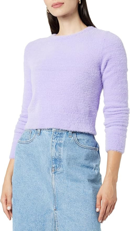 The Drop Women's Juliana Cropped Eyelash Sweater | Amazon (US)