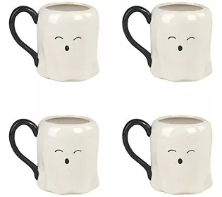 Cute Ghosts Fall Glass Mug in 2023