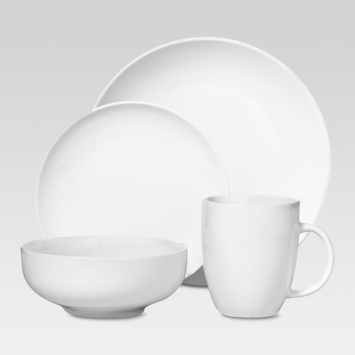 16pc Porcelain Coupe Dinnerware Set White - Threshold™ | Target