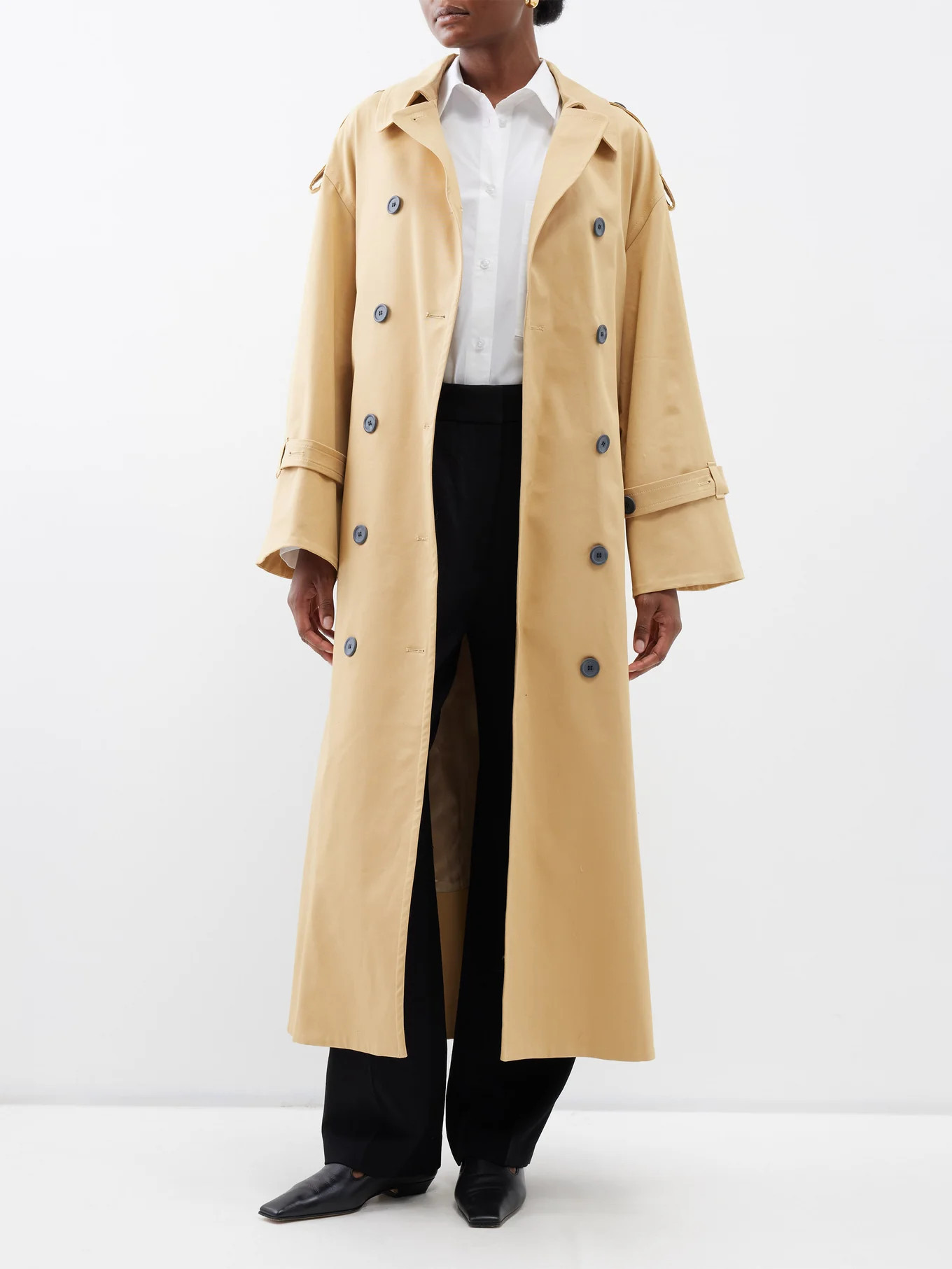 Alanis organic-cotton blend twill trench coat | Matches (UK)