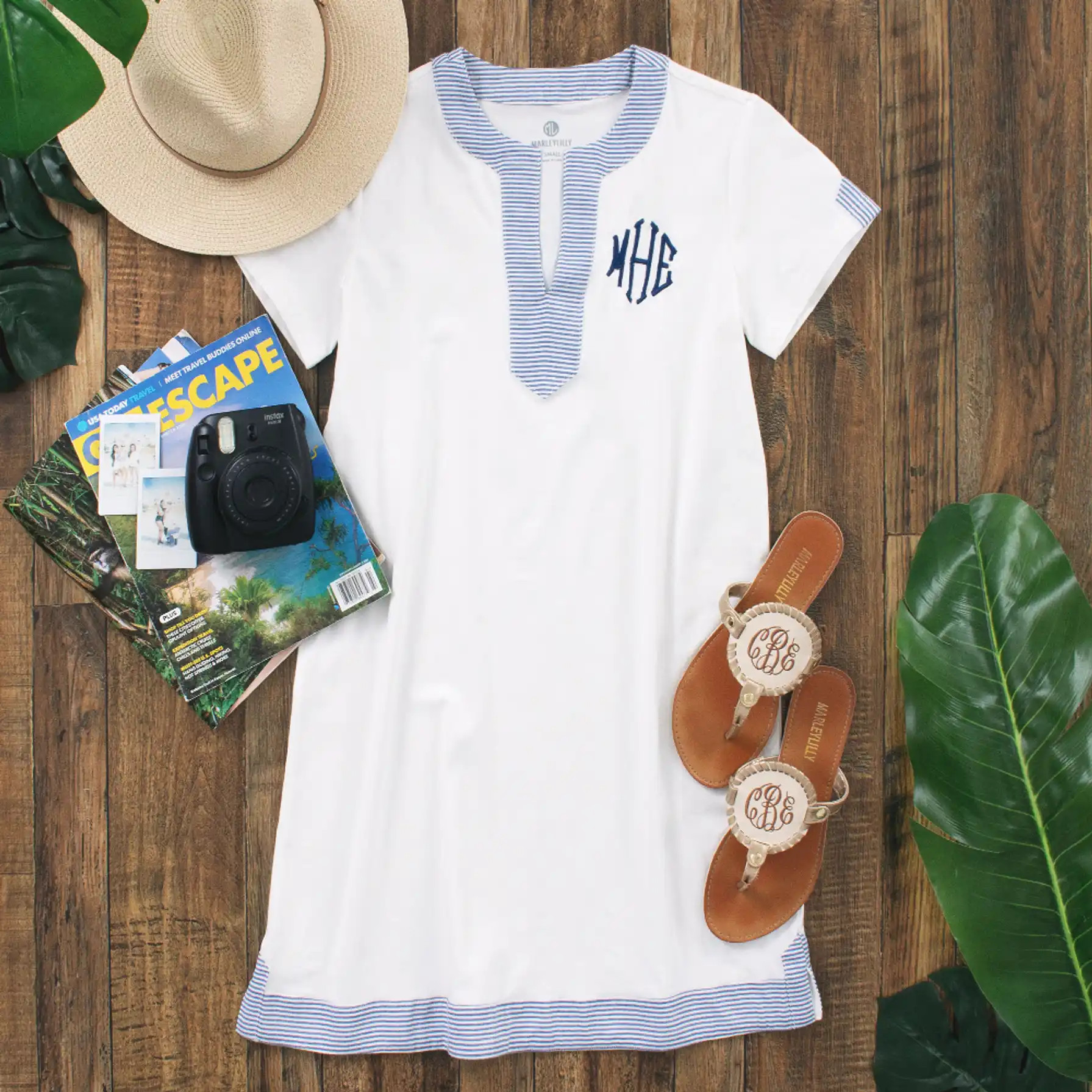 Monogrammed Seersucker Cover Up | Marleylilly