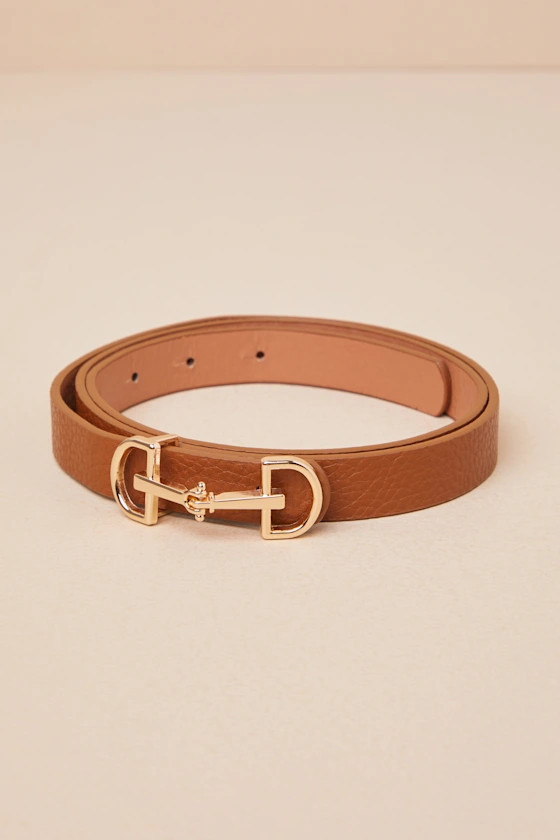 Immensely Perfect Brown Horsebit Buckle Belt | Lulus