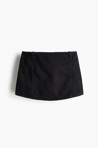 H & M - Denim Skort - Black | H&M (US + CA)