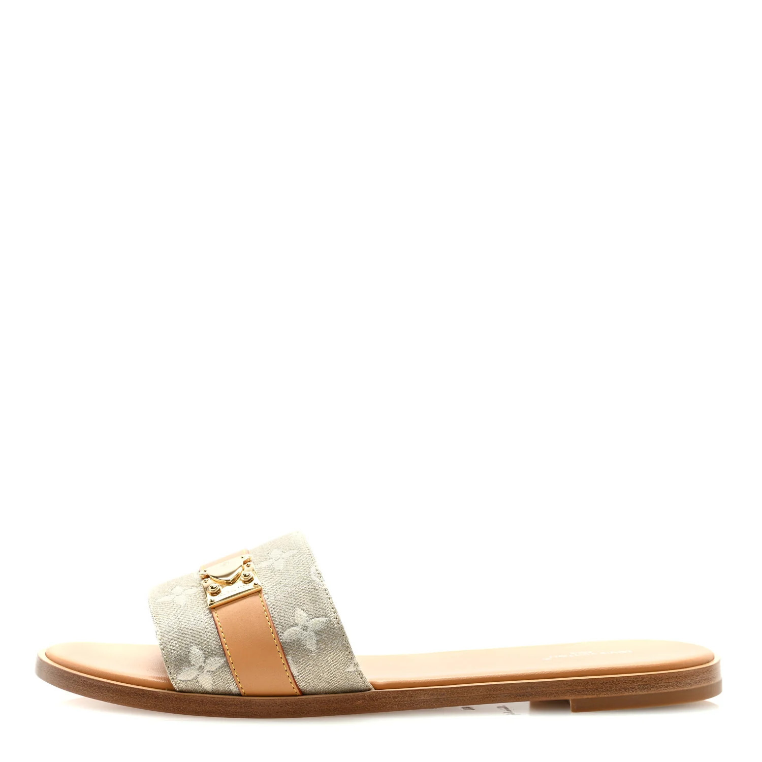 Monoglam Lock It Flat Mule 40 Gold | FASHIONPHILE (US)