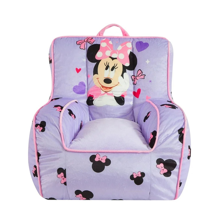 Minnie Mouse 18" Toddler Square Beanbag Chair, Purple - Walmart.com | Walmart (US)