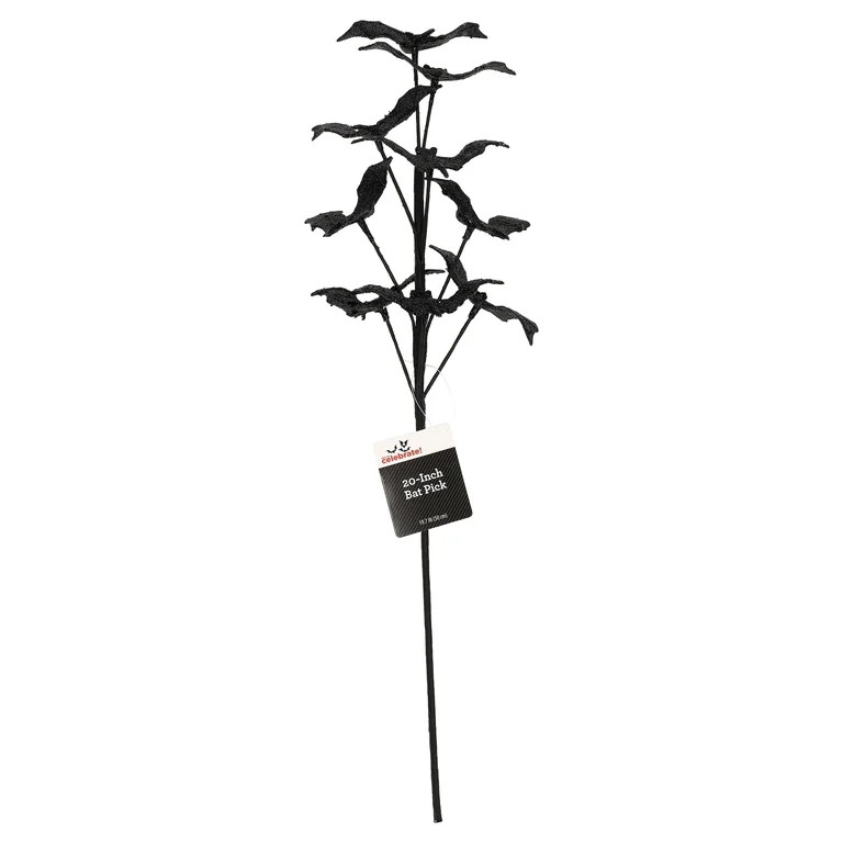 Bat Decorative Pick, Black, 20", Halloween by Way To Celebrate | Walmart (US)
