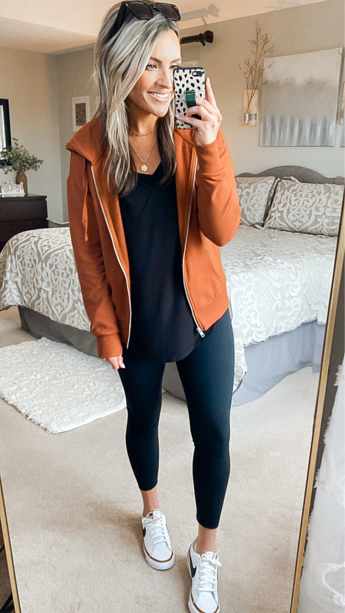 Todays casual athleisure outfit of the day. Wearing size Xs in hoodie, but would prefer S. Size m in leggings. S in tunic top

#LTKshoecrush #LTKstyletip #LTKfindsunder100