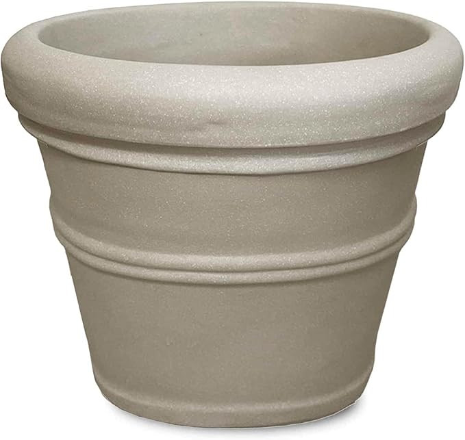 Crescent Garden Brunello Planter, Classic Rolled-Rim Plant Pot, 20-Inch (Parchment) | Amazon (US)