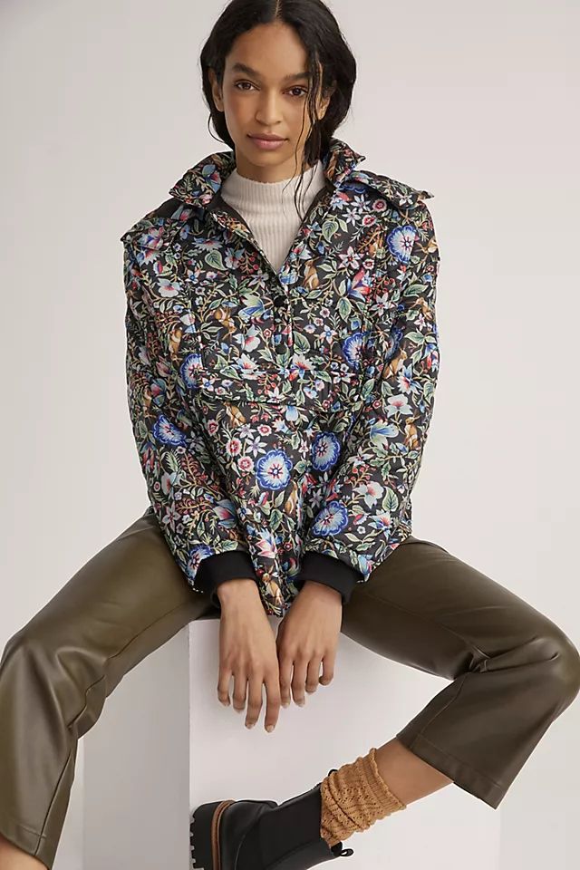 Maeve Floral Puffer Jacket | Anthropologie (US)