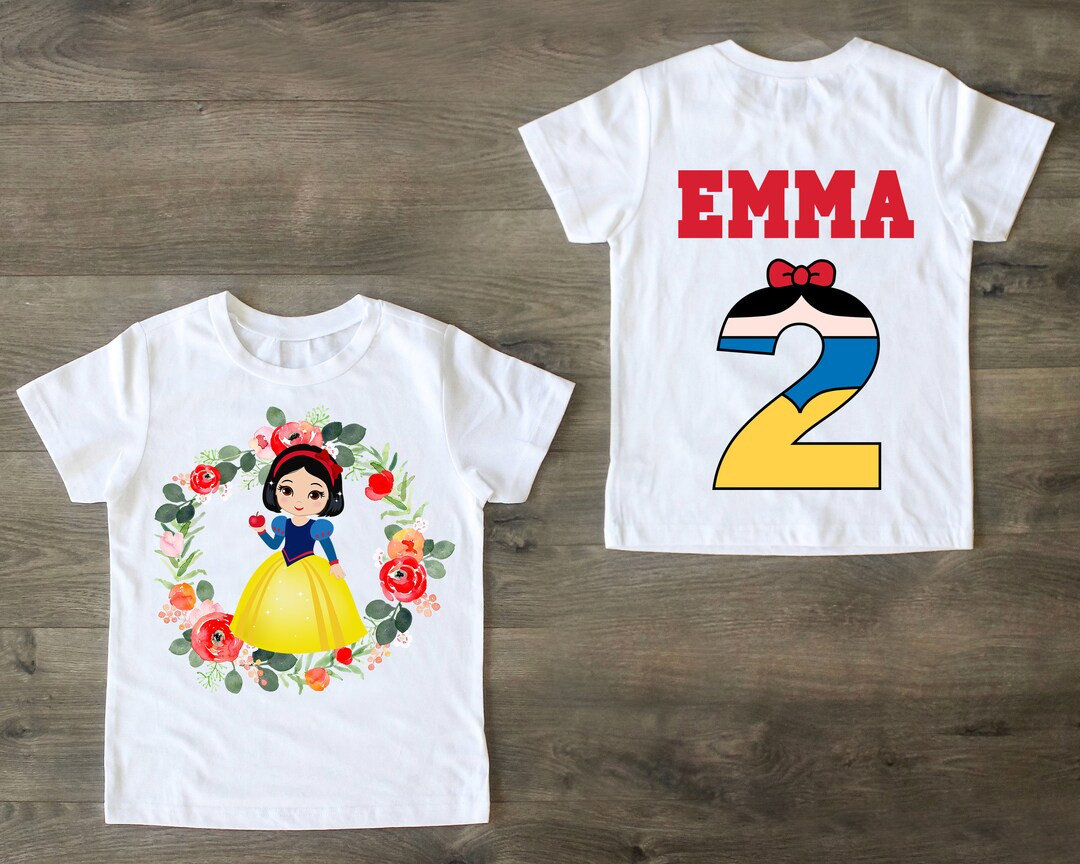 Second Birthday, Shirt, Snow White, Two Birthday, Birthday Girl Outfit, Personalized Shirt, 2nd B... | Etsy (US)