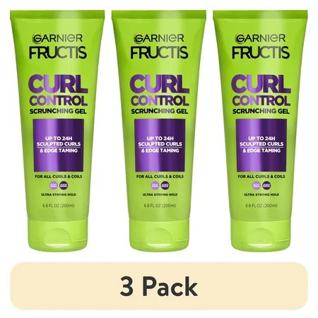 (3 pack) Garnier Fructis Style Curl Scrunch Controlling Hair Gel for Curly Hair 6.8 fl. oz. | Walmart (US)