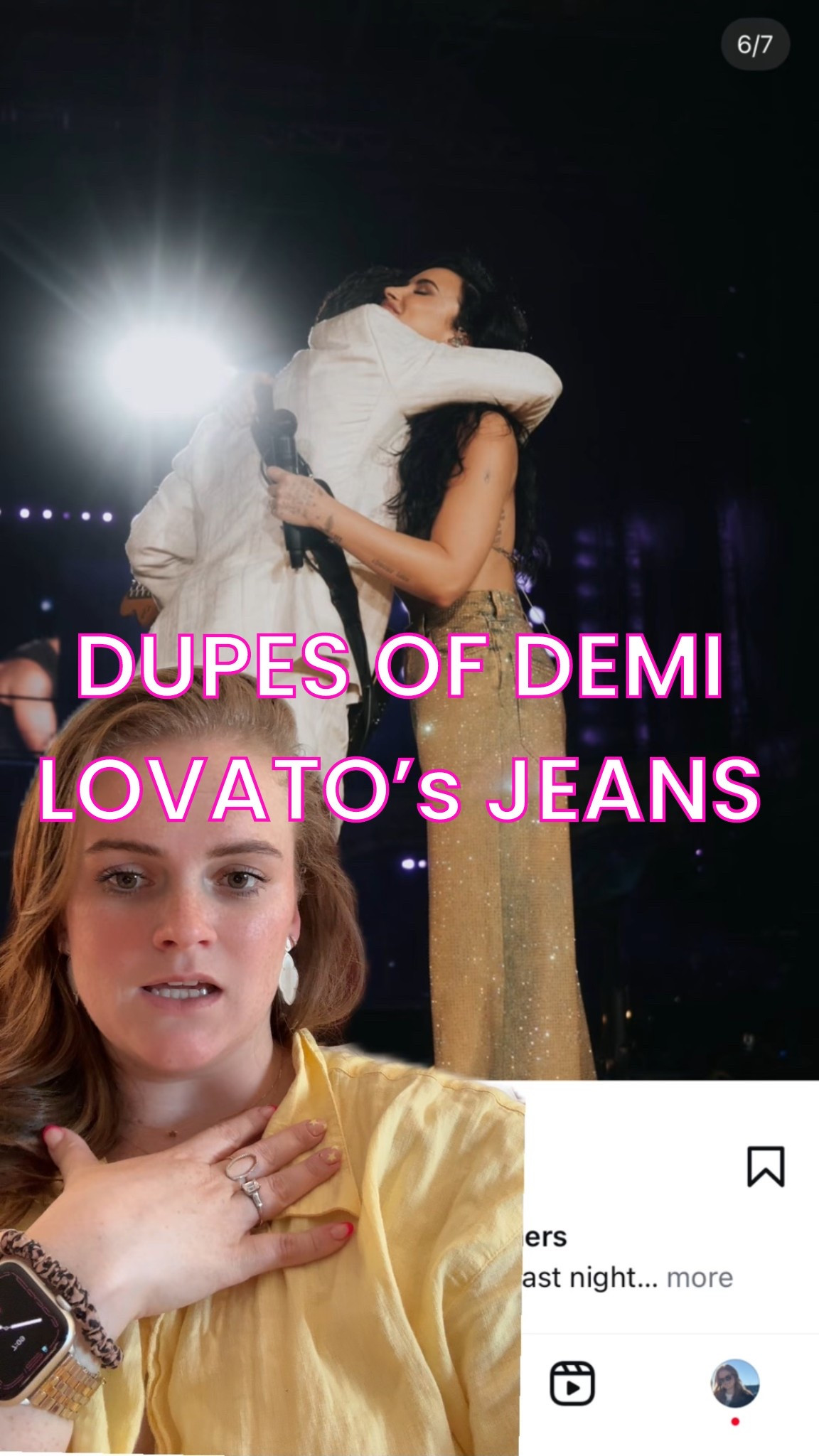 I know we all saw Demi Lovato’s surprise performance with the Jonas Brothers Sunday night!! Her jeans were an immediate must have. I didn’t find the exact ones, but I found similar!!! 

#LTKMidsize #LTKFindsUnder100 #LTKPlusSize