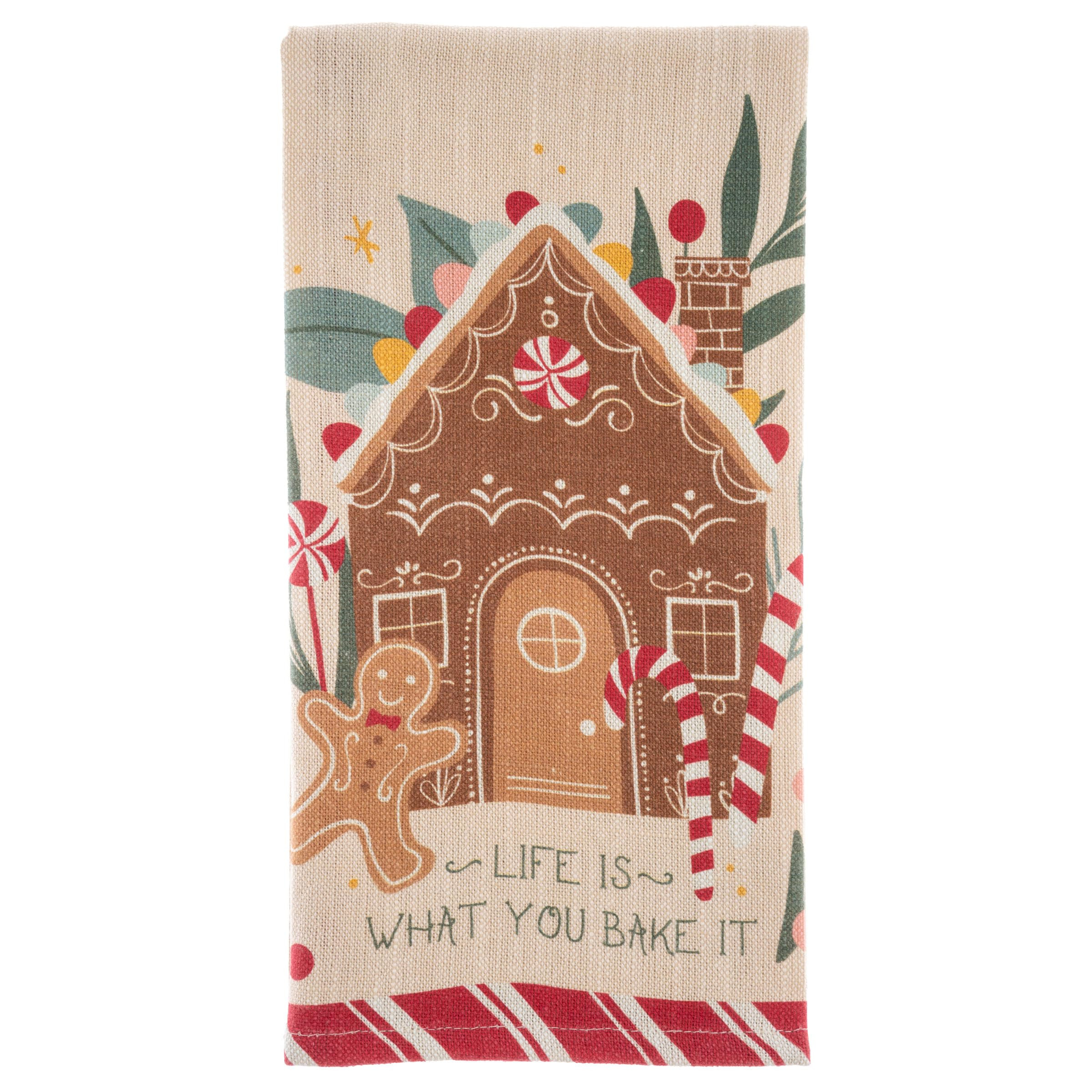 Karma Holiday Tea Towel - 100% Cotton Hand Towels for The Kitchen - Modern Home Decor – Gingerb... | Amazon (US)