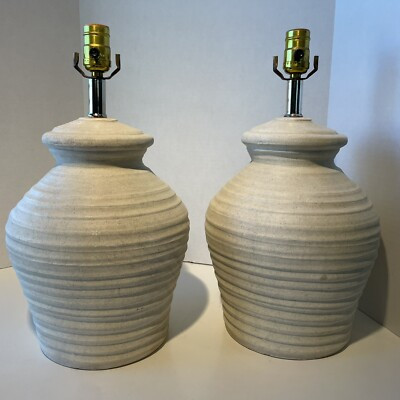 VINTAGE PAIR OF 80'S PLASTER BEEHIVE GINGER JAR LAMPS | eBay US
