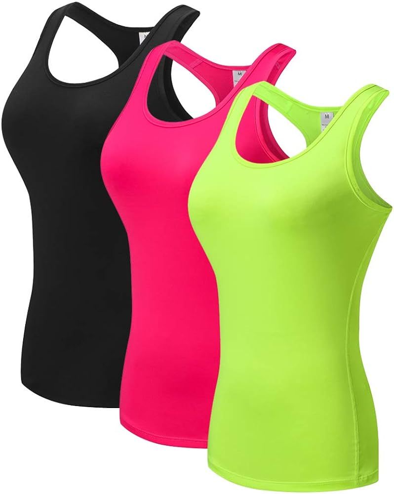 Compression Workout Tank top for Women Pack of | Amazon (US)