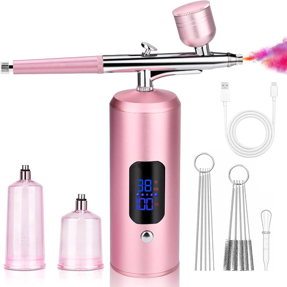 Daakro Cordless Airbrush Set - Portable Rechargeable Airbrush Kit with Compressor, LCD Screen Upg... | Amazon (CA)