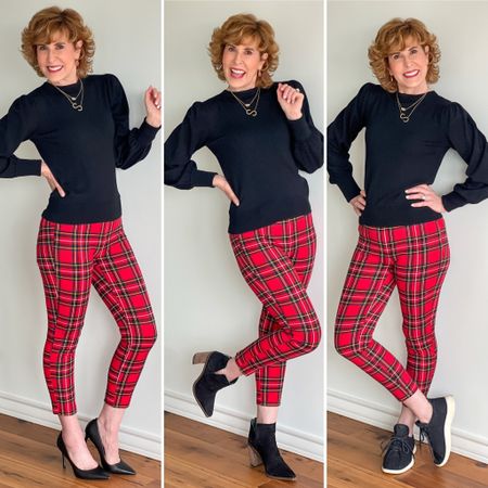 From festive gatherings or lunch with the girls, to a day or errands these tartan pants have got your holiday style covered. 

I paired them with an Amazon puff sleeve sweater and either pumps, booties, or sneakers. Which is your favorite?

#LTKshoecrush #LTKHoliday #LTKstyletip