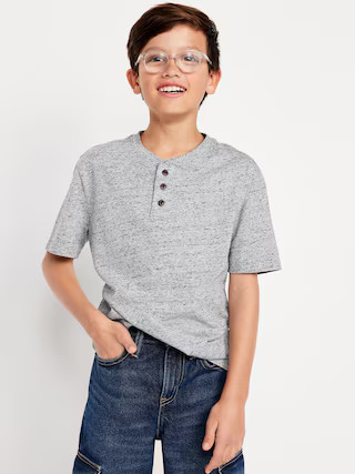 Short-Sleeve Henley T-Shirt for Boys | Old Navy | Old Navy (US)
